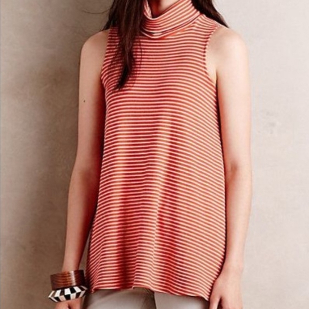 Anthropologie Puella Turtleneck Swing Tank
